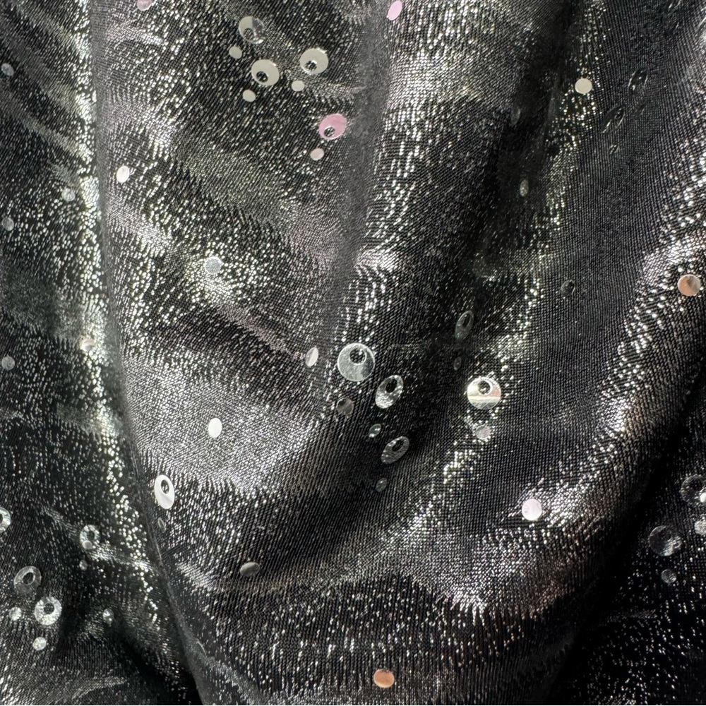 Dress sparkly sequins black grey silver sparkle glitter sexy mini dress tube y2k - Picture 6 of 10